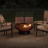 Sunjoy 34'' Patio Round Bowl Shaped Copper Wood Burning Steel Fire Pit - Golden Bull Marketing
