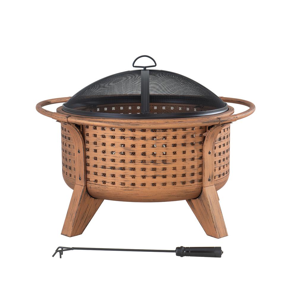 Sunjoy 30 in. Outdoor Wood-Burning Fire Pit - Golden Bull Marketing
