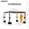 10 ft. x 10 ft. Black and White Steel Gazebo - Sunjoy