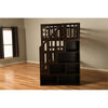 Kelcie Twin-Full Bunk Bed Dark Chocolate-Trundle Bed - KODIAK