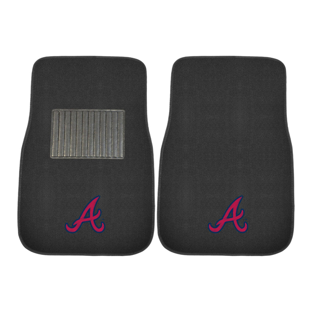 Fanmats - MLB - Atlanta Braves 2-pc Embroidered Car Mat Set 17''x25.5''