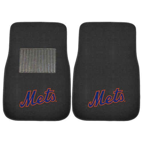 Fanmats - MLB - New York Mets 2-pc Embroidered Car Mat Set 17''x25.5''