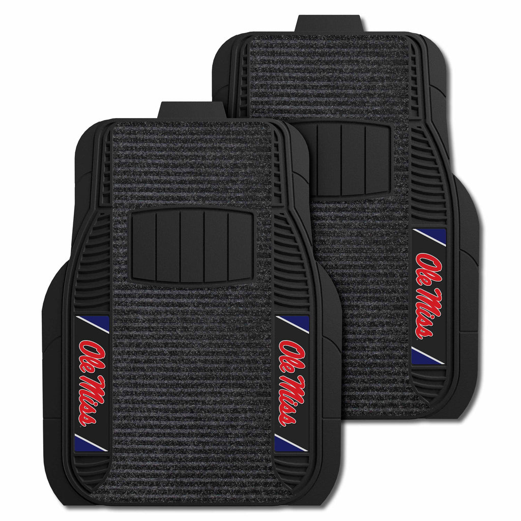 Fanmats - University of Mississippi (Ole Miss) 2-pc Deluxe Car Mat Set 21''x27''