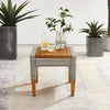 Capella Outdoor Wicker Side Table Gray/Acorn - Crosley Furniture