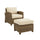 Bradenton 2Pc Wicker Outdoor Chair Set - Armchair & Ottoman - Crosley Furniture