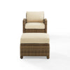 Bradenton 2Pc Wicker Outdoor Chair Set - Armchair & Ottoman - Crosley Furniture