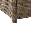 Bradenton 5Pc Wicker Outdoor Chair Set - Side Table, 2 Arm Chairs & 2 Ottomans - Crosley Furniture