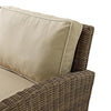 Bradenton 5Pc Wicker Outdoor Chair Set - Side Table, 2 Arm Chairs & 2 Ottomans - Crosley Furniture