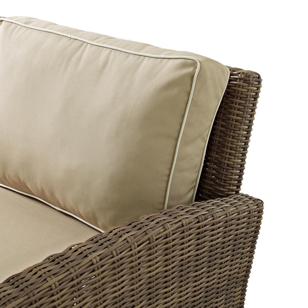 Bradenton 5Pc Wicker Outdoor Chair Set - Side Table, 2 Arm Chairs & 2 Ottomans - Crosley Furniture