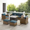 Bradenton 6Pc Wicker Outdoor Sofa Set W/ Fire Table - Crosley Furniture