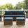 Bradenton 3Pc Wicker Outdoor Sofa Patio Furniture Set - Crosley Furniture