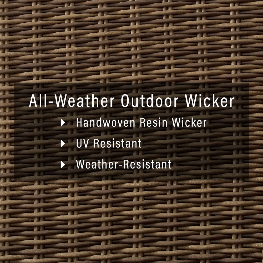 Bradenton 3Pc Wicker Outdoor Sofa Patio Furniture Set - Sofa & 2 Ottomans - Crosley Furniture
