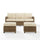 Bradenton 3Pc Wicker Outdoor Sofa Patio Furniture Set - Sofa & 2 Ottomans - Crosley Furniture