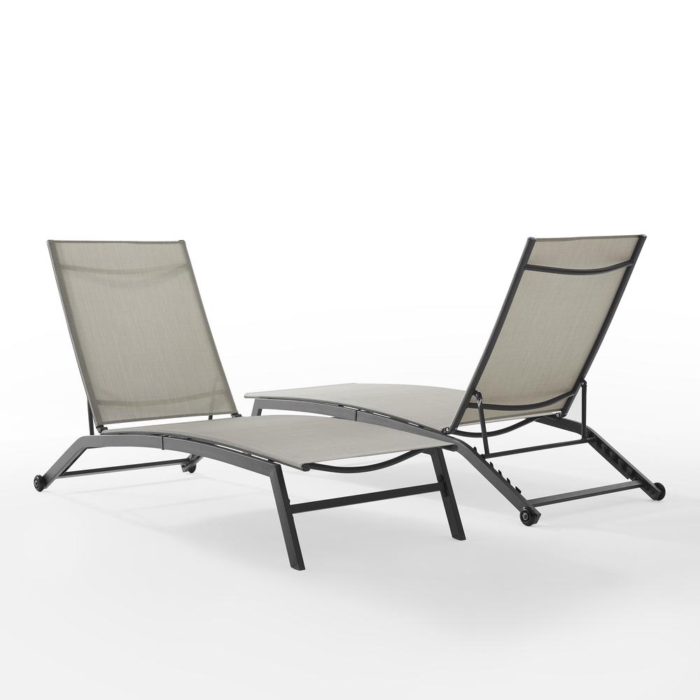 Weaver 2-Piece Outdoor Chaise Lounge Set - 2 Lounge Chairs - Crosley Furniture
