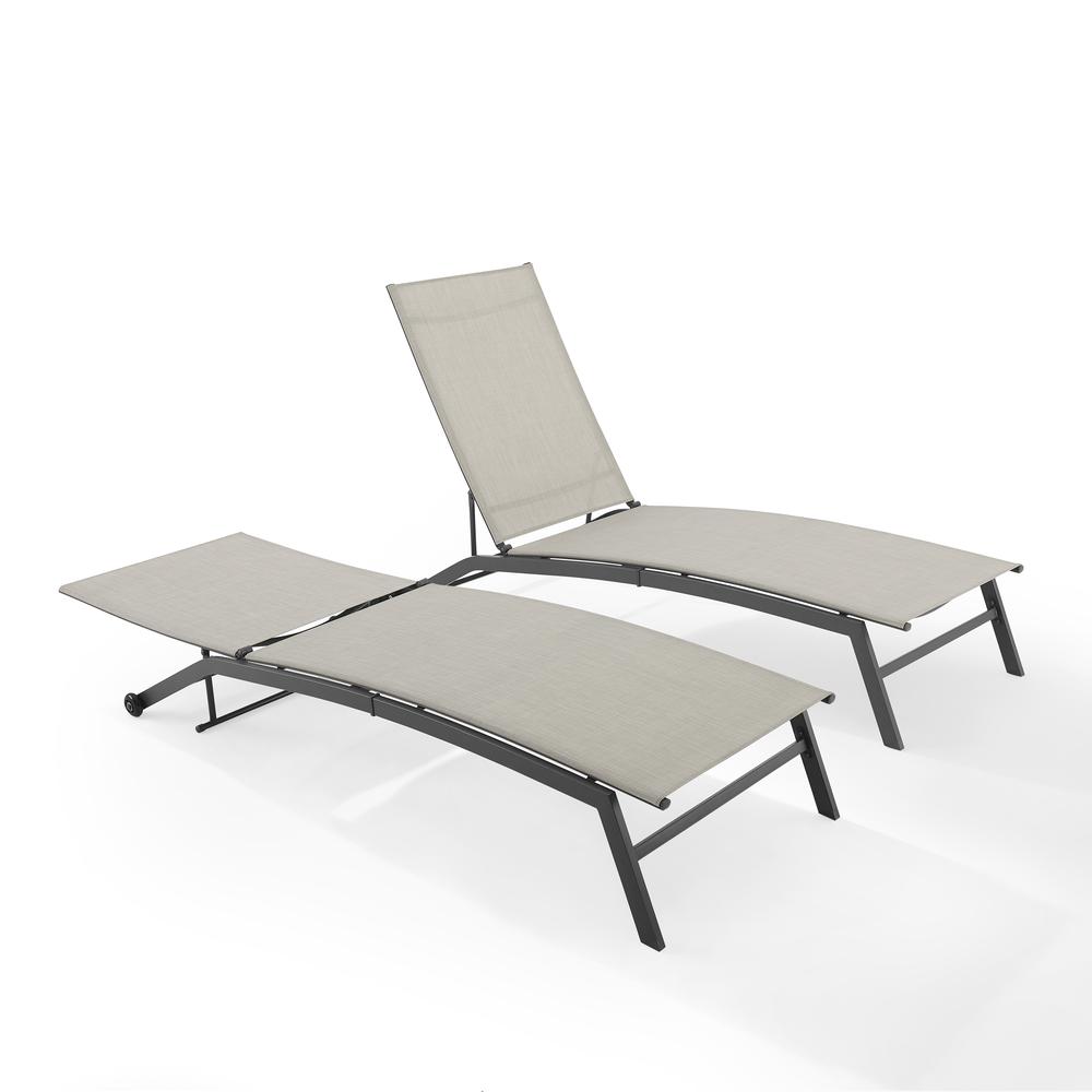 Weaver 2-Piece Outdoor Chaise Lounge Set - 2 Lounge Chairs - Crosley Furniture
