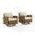 Bradenton 2Pc Wicker Swivel Rocker Outdoor Chair Set - 2 Swivel Rockers - Crosley Furniture