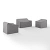 3Pc Outdoor Furniture Cover Set - Loveseat & 2 Chairs - Crosley Furniture