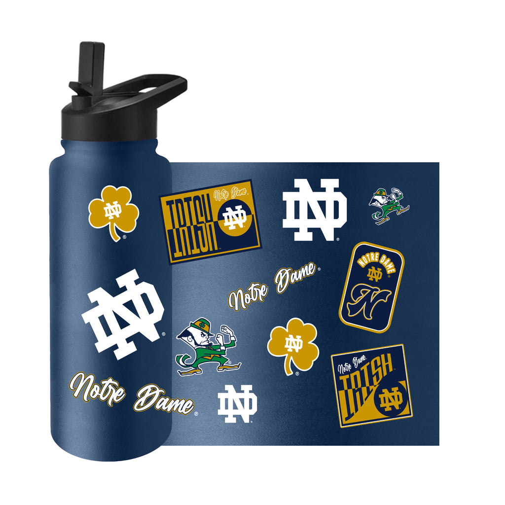 Notre Dame Fighting Irish Quencher Bottle 34oz Stainless Steel Dreamweave - Logo Brands