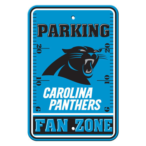 Carolina Panthers Sign 12x18 Plastic Fan Zone Parking Style -
