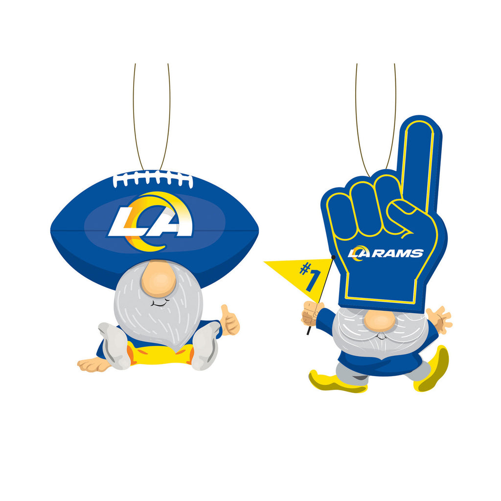 Los Angeles Rams Ornament Gnome Fan 2 Pack - Evergreen Enterprises