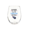 Tennessee Titans Glass 17oz Wine Stemless Boxed - Evergreen Enterprises