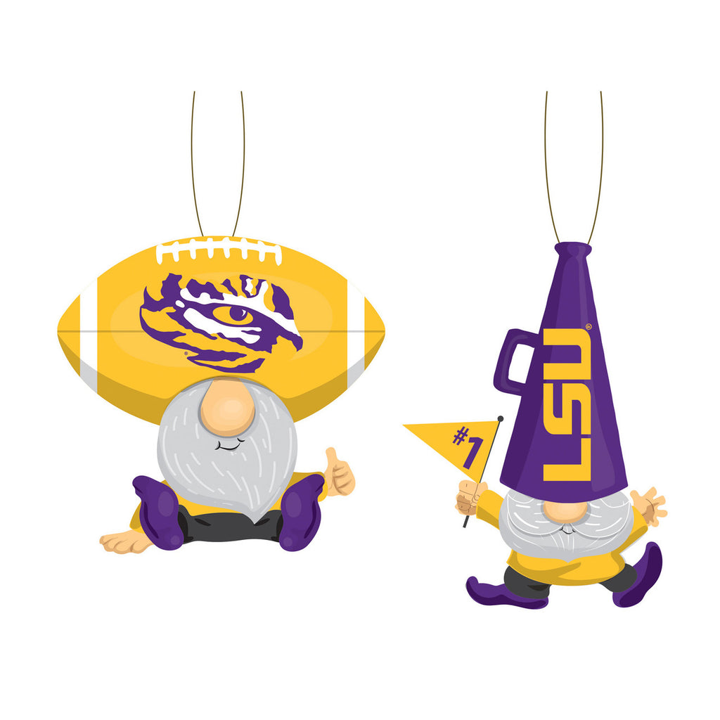 LSU Tigers Ornament Gnome Fan 2 Pack - Evergreen Enterprises