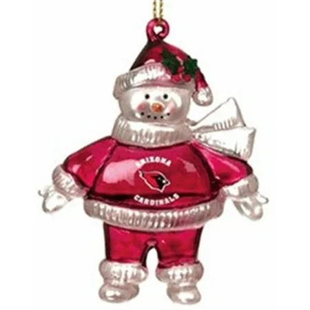 Arizona Cardinals Ornament 2 3/4 Inch Crystal Snowman CO - SC Sports