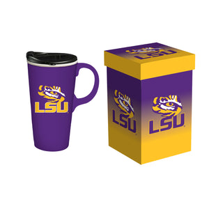LSU Tigers Drink 17oz Travel Latte Boxed - Evergreen Enterprises
