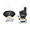 Las Vegas Raiders Ornament Gnome Fan 2 Pack - Evergreen Enterprises