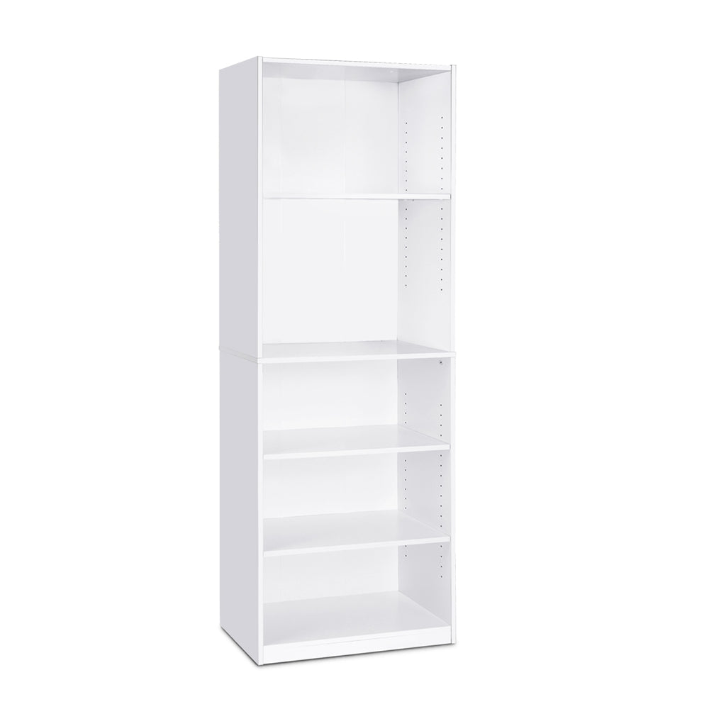 JAYA Simple Home 5-Shelf Bookcase - White - Furinno