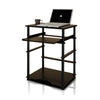 Home Laptop Notebook Computer Desk, Espresso/Black - Furinno