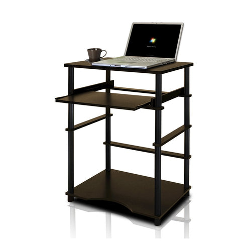 Home Laptop Notebook Computer Desk, Espresso/Black - Furinno