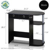 Go Green Home Laptop Notebook Computer Desk/Table, Black/Grey/Black - Furinno