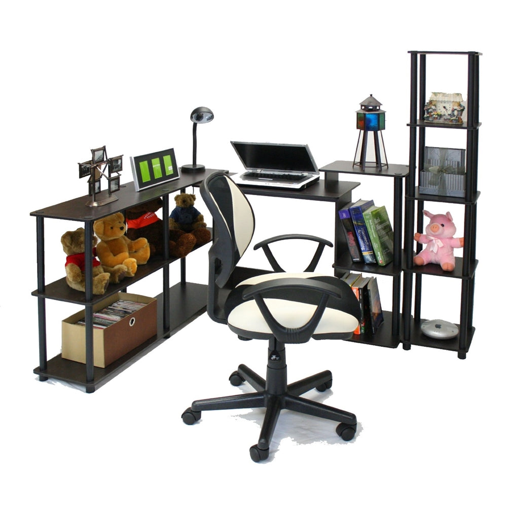 Efficient Home Laptop Notebook Computer Desk,Black/Grey - Furinno