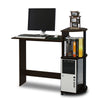 Compact Computer Desk, Espresso/Black - Furinno