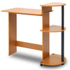Compact Computer Desk, Light Cherry/Black - Furinno