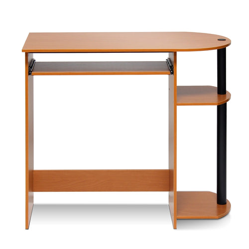 Easy Assembly Computer Desk, Light Cherry - Furinno