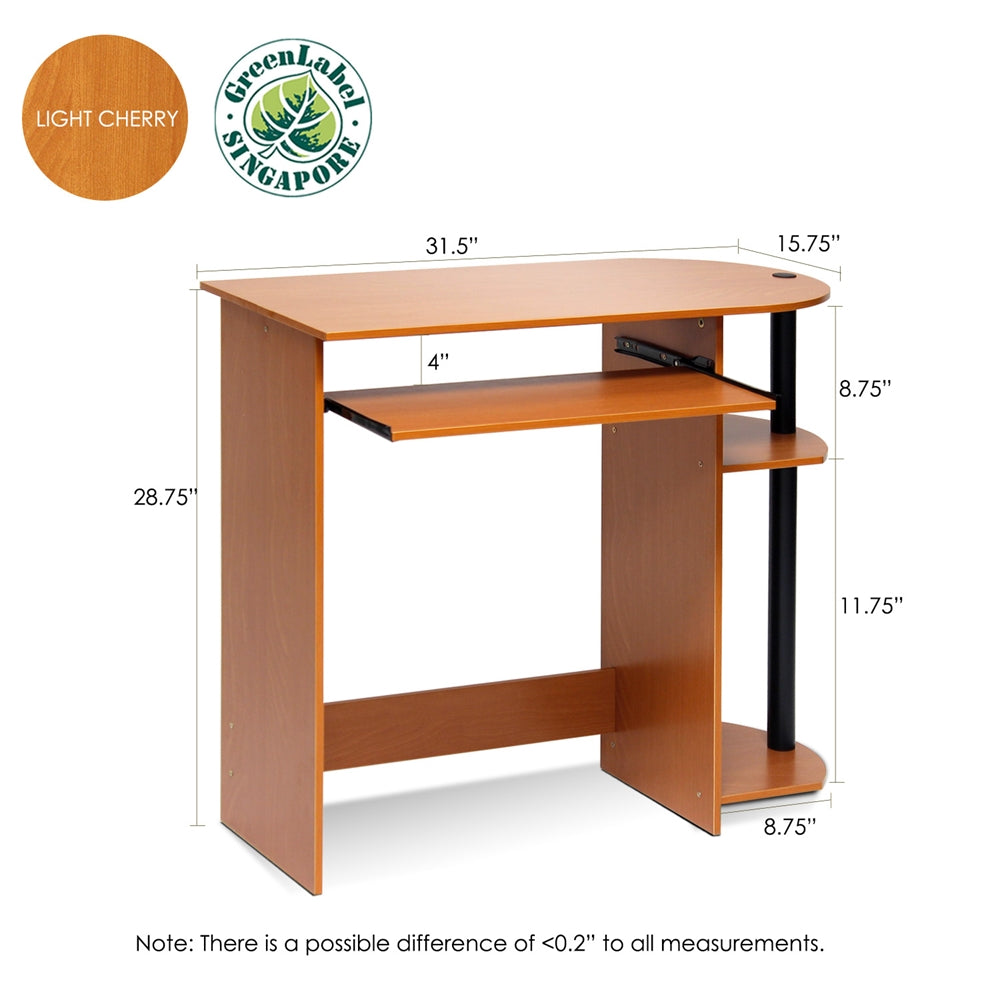 Computer Table Assebly Easy Assembly Computer Desk, Light Cherry - Furinno – GameRoomPlaza