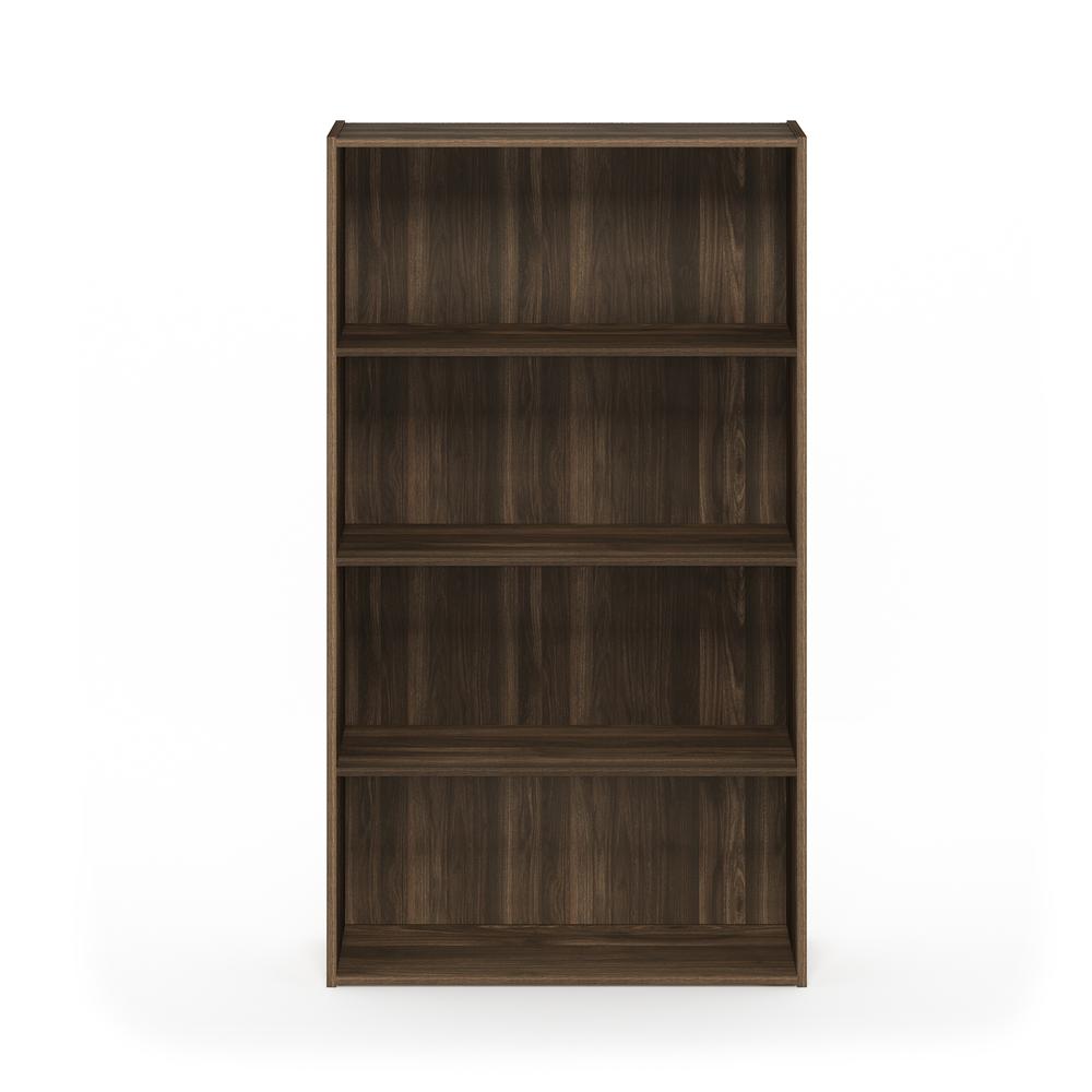 Furinno Pasir 4 Tier Open Shelf, Columbia Walnut