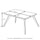 Furinno Redang Outdoor 4-Leg Rectangular Smart Top Table, Cement