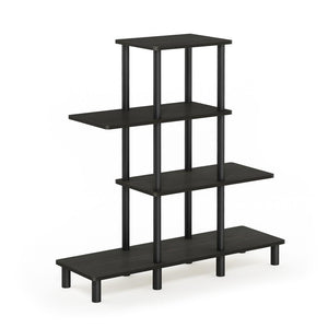 Furinno Turn-N-Tube 4-Tier Design Display Rack, Espresso/Black