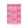 Furinno 11-Cube Reversible Open Shelf Bookcase, White/Pink