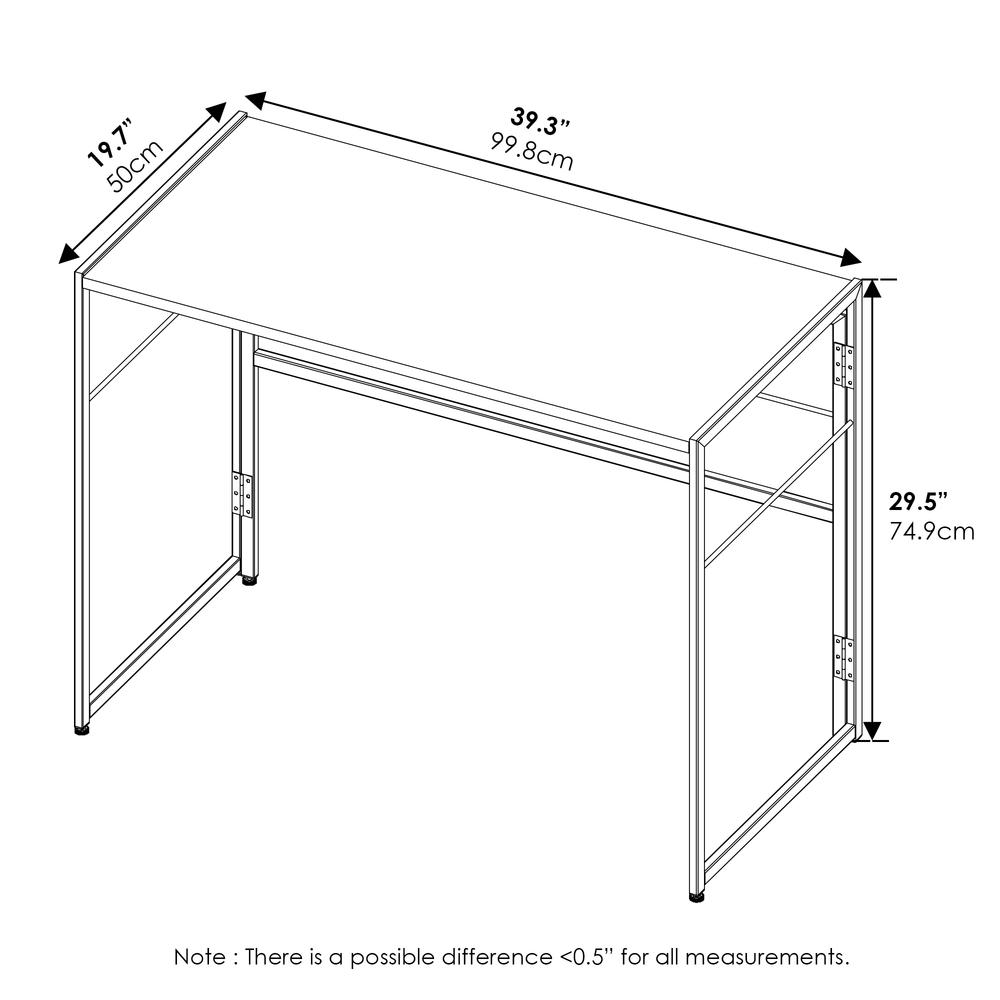 Furinno Riau No Tool Metal Frame Computer Desk, Rustic Oak/Black