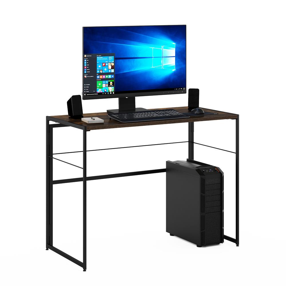 Furinno Riau No Tool Metal Frame Computer Desk, Rustic Oak/Black