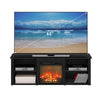 Furinno Classic 70 Inch TV Stand with Fireplace, Americano