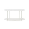 Furinno Turn-N-Tube No Tools Modern Oval Side Table, White/Virgin White