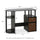 15111 JAYA Simplistic Computer Study Desk with Bin Drawers, Espresso - Furinno