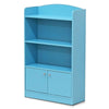 KidKanac Bookshelf with Storage Cabinet, Light Blue - Furinno