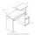Furinno Econ Multipurpose Home Office Computer Writing Desk w/Bin, Dark Walnut, 12095DWN