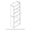 Furinno Wright 5-Shelf Bookcase, Soft White